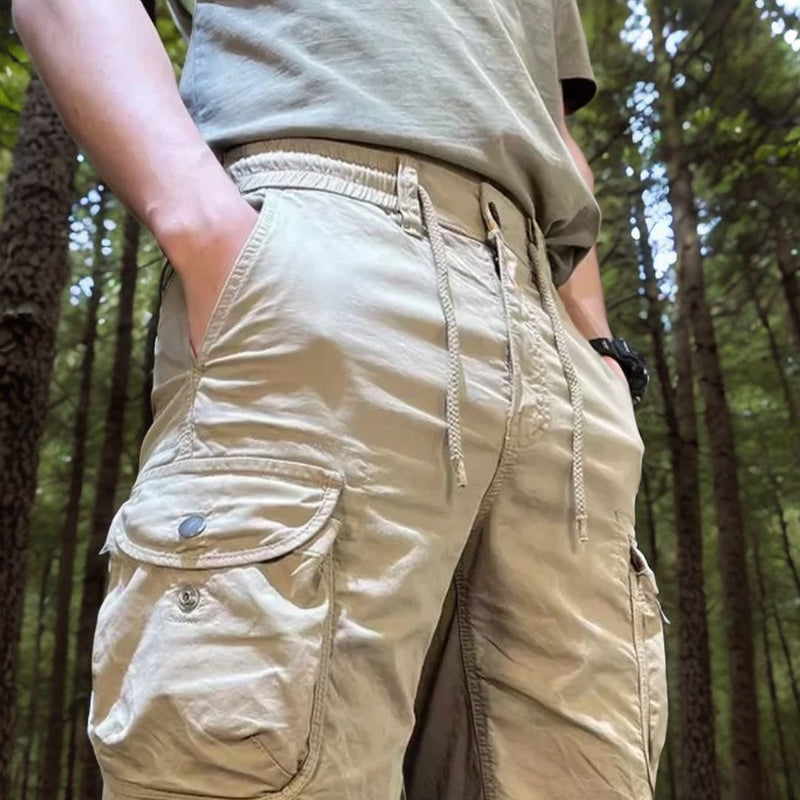 Shorts Masculino Spartacus™ com Design Cargo Militar / Desempenho e Estilo para Aventuras Sem Limites!