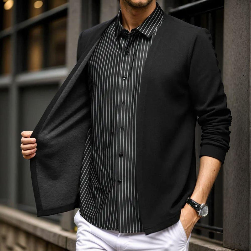 Camisa Cardigan Gianluigi™ Com Acabamento Premium e Corte Italiano / Sofisticação e Conforto que Transcendem Tendências!