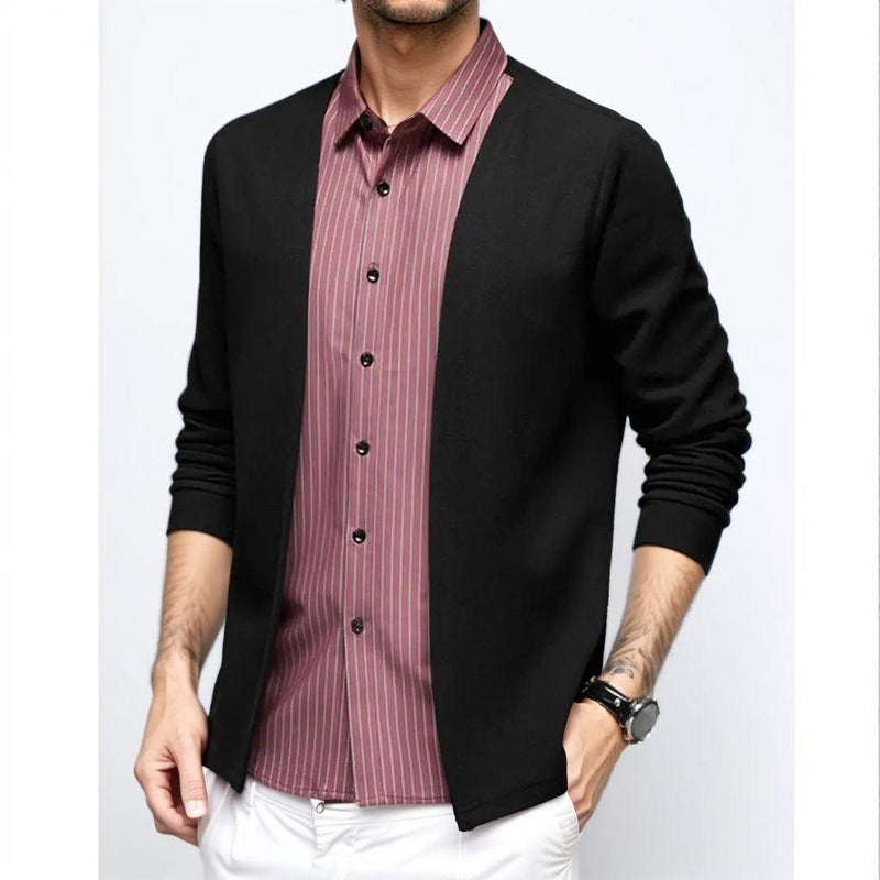 Camisa Cardigan Gianluigi™ Com Acabamento Premium e Corte Italiano / Sofisticação e Conforto que Transcendem Tendências!