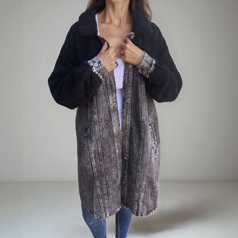 Casaco Elbefort™ Híbrido de Jeans com Pelúcia /  A Fusão Perfeita entre Atitude e Conforto!