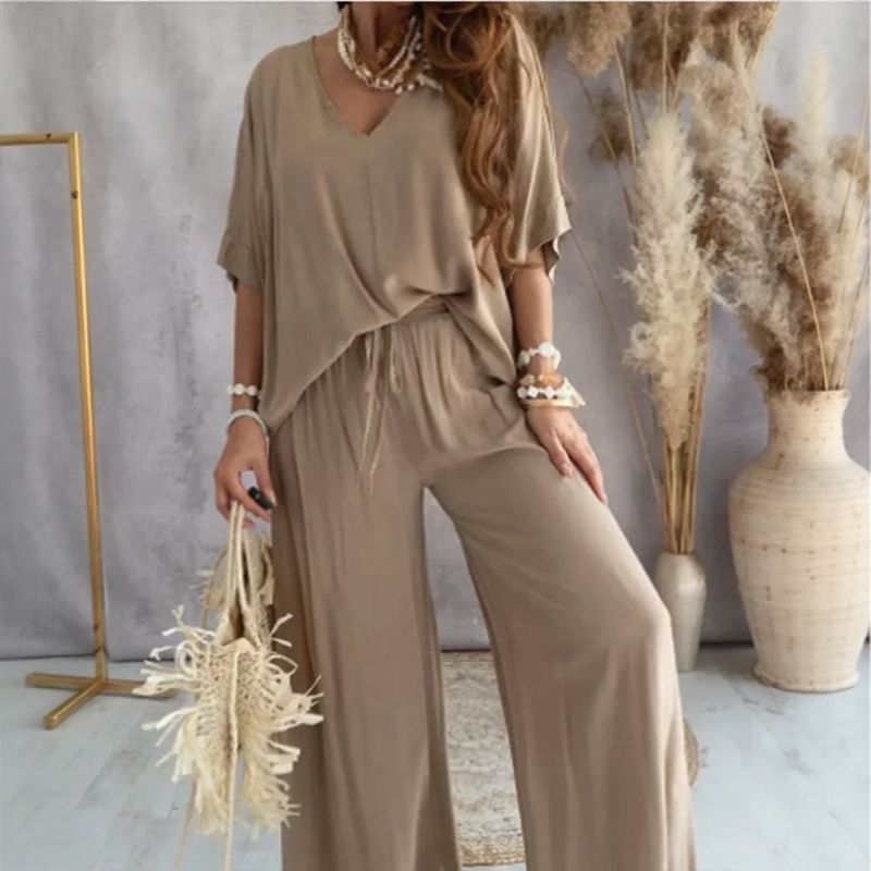 Conjunto Aveline™ em Viscose Acetinada com Toque Sedoso / Elegância Leve para a Mulher que Vive com Charme Natural!