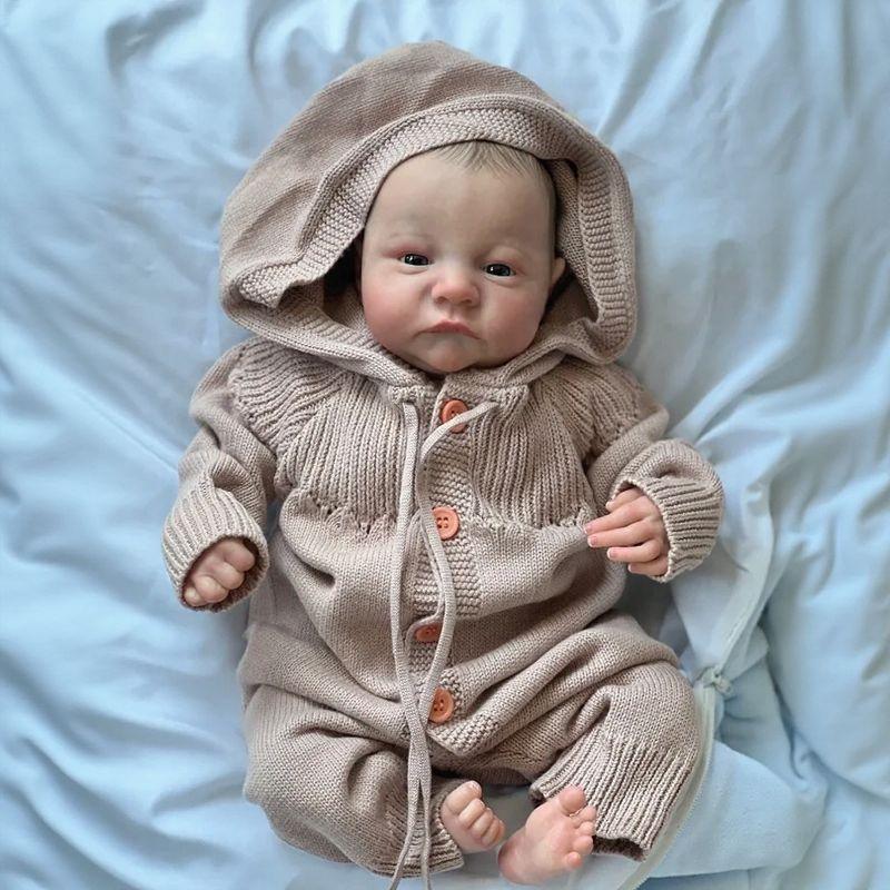 Boneca Reborn Modern Lar™ com Roupa Feita à Mão / Realismo Surpreendente e Acabamento Rico em Cada Detalhe!