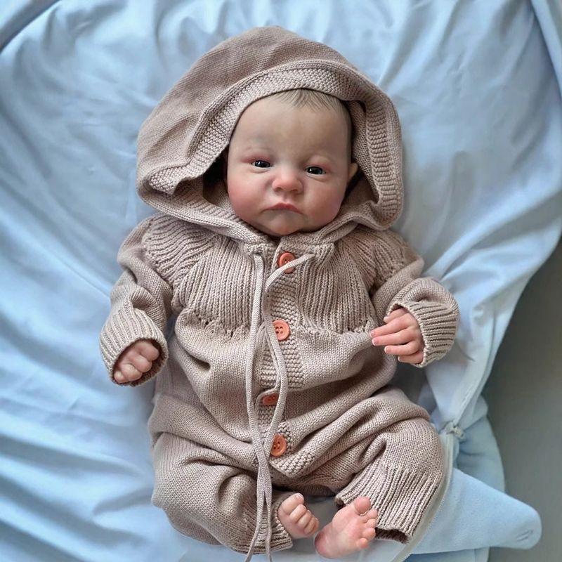 Boneca Reborn Modern Lar™ com Roupa Feita à Mão / Realismo Surpreendente e Acabamento Rico em Cada Detalhe!