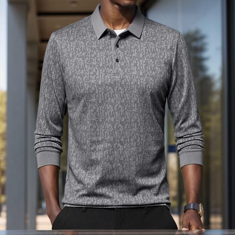 Polo Manga Longa Camden™ em Malha Soft Texturizada / Sofisticação Casual e Caimento que Valoriza o Corpo Sem Apertar!