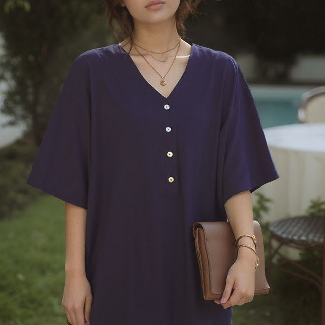 [COMPRE 1, LEVE 3] Blusinha Rafaella™ Em Linho de Algodão com Toque de Seda Fria / Frescor Instantâneo e Visual Minimalista!