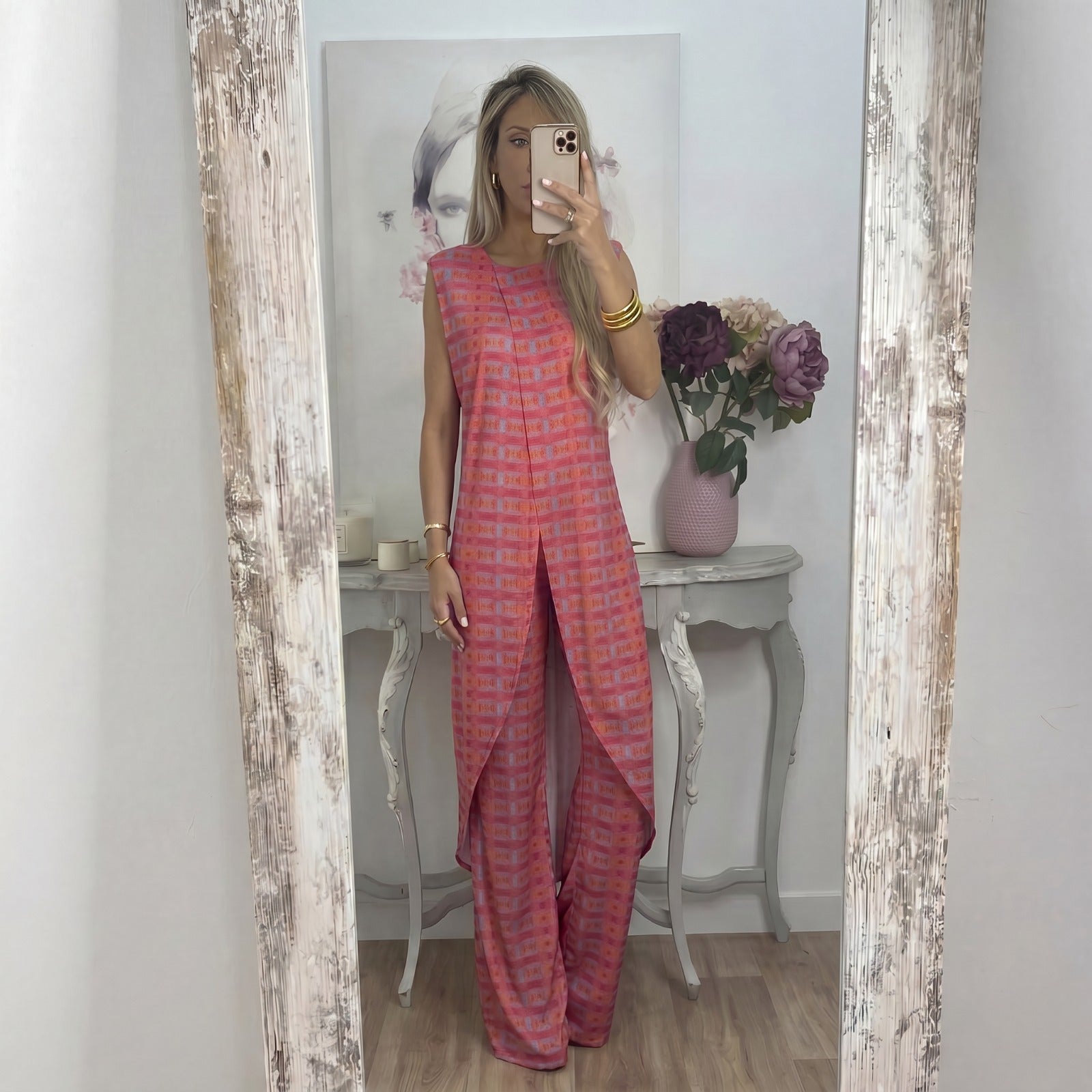 Conjunto Nairobi™ com Estampa Geométrica e Modelagem Ampla