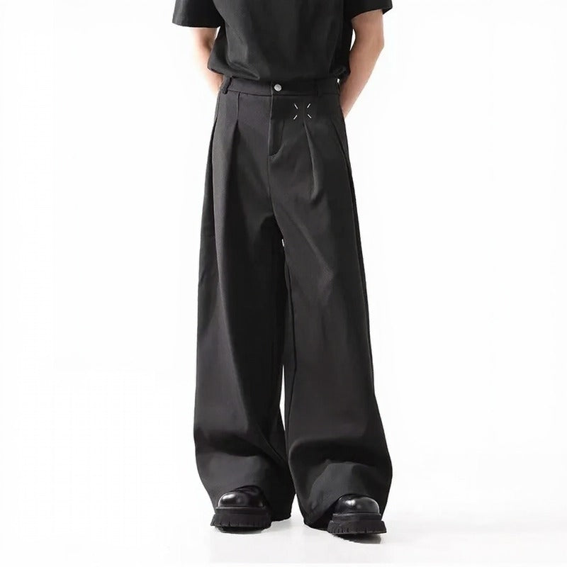 Calça Kronos Flow™ Em Alfaiataria Wide Leg com Estética Streetwear Premium