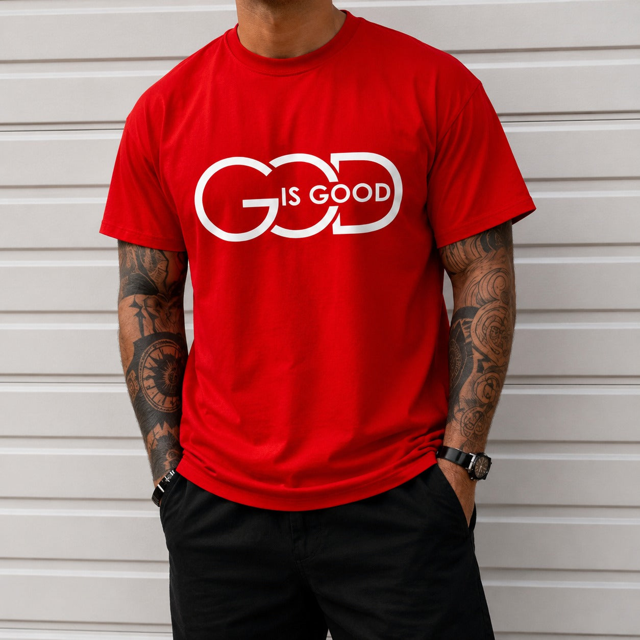 Camiseta Blaine™ com Estampa Tipográfica Frontal e Gola Redonda / Conforto Para Acompanhar Sua Rotina