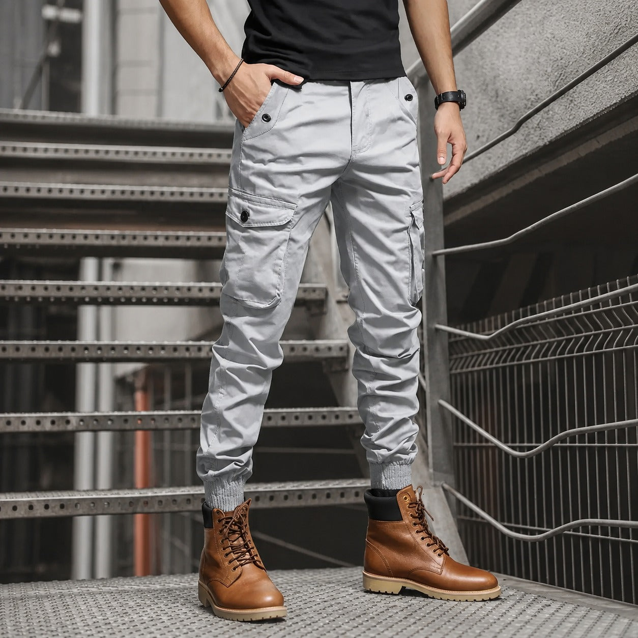 Calça Brennar™ com Bolsos Cargo e Modelagem Jogger / Praticidade Para Acompanhar a Rotina.