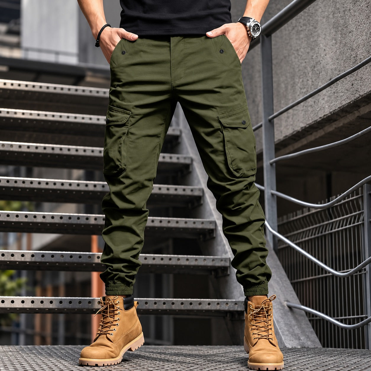 Calça Brennar™ com Bolsos Cargo e Modelagem Jogger / Praticidade Para Acompanhar a Rotina.