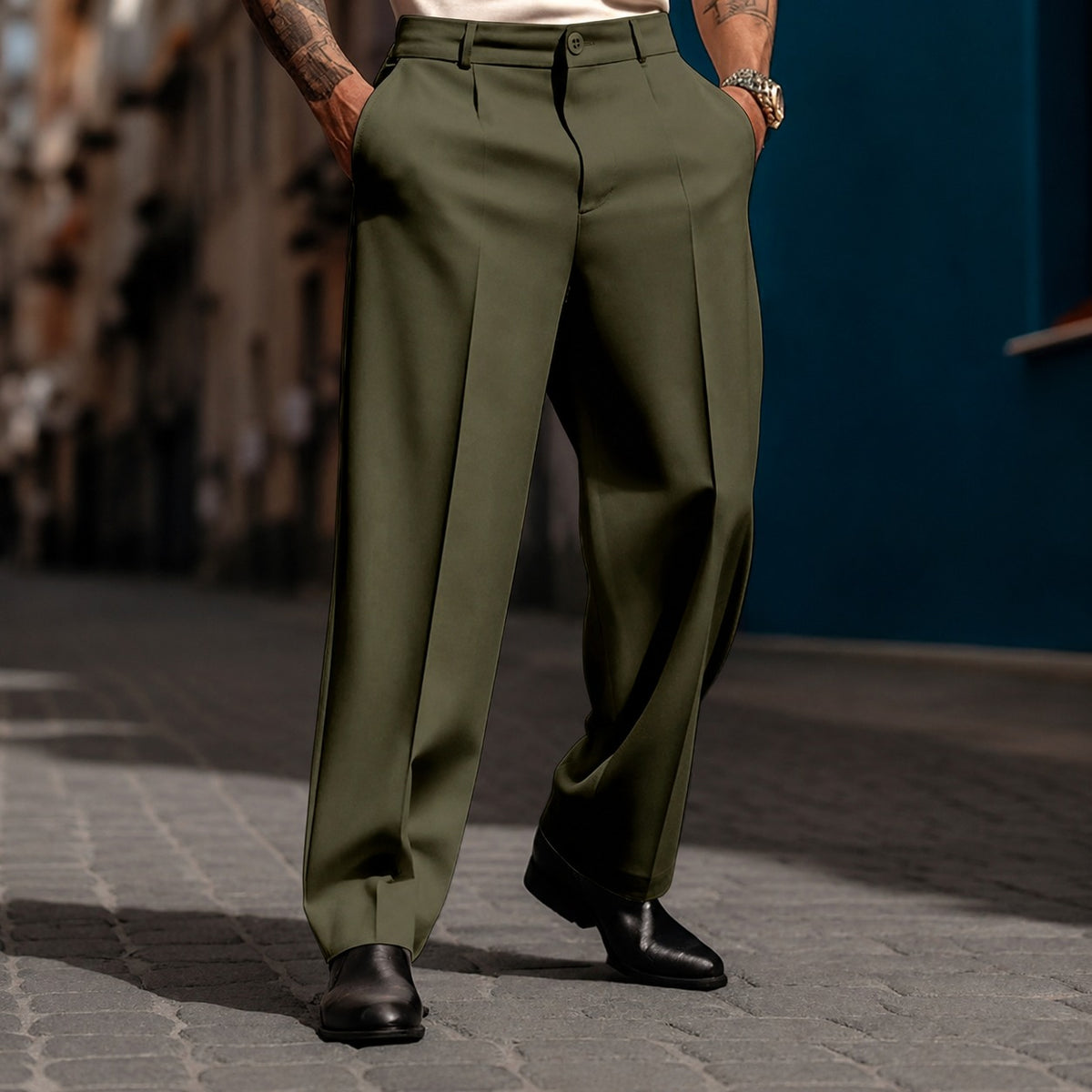 Calça Marcel™ em Alfaiataria Premium com Pregas Frontais / Elegância Discreta Para Produções Bem Alinhadas.