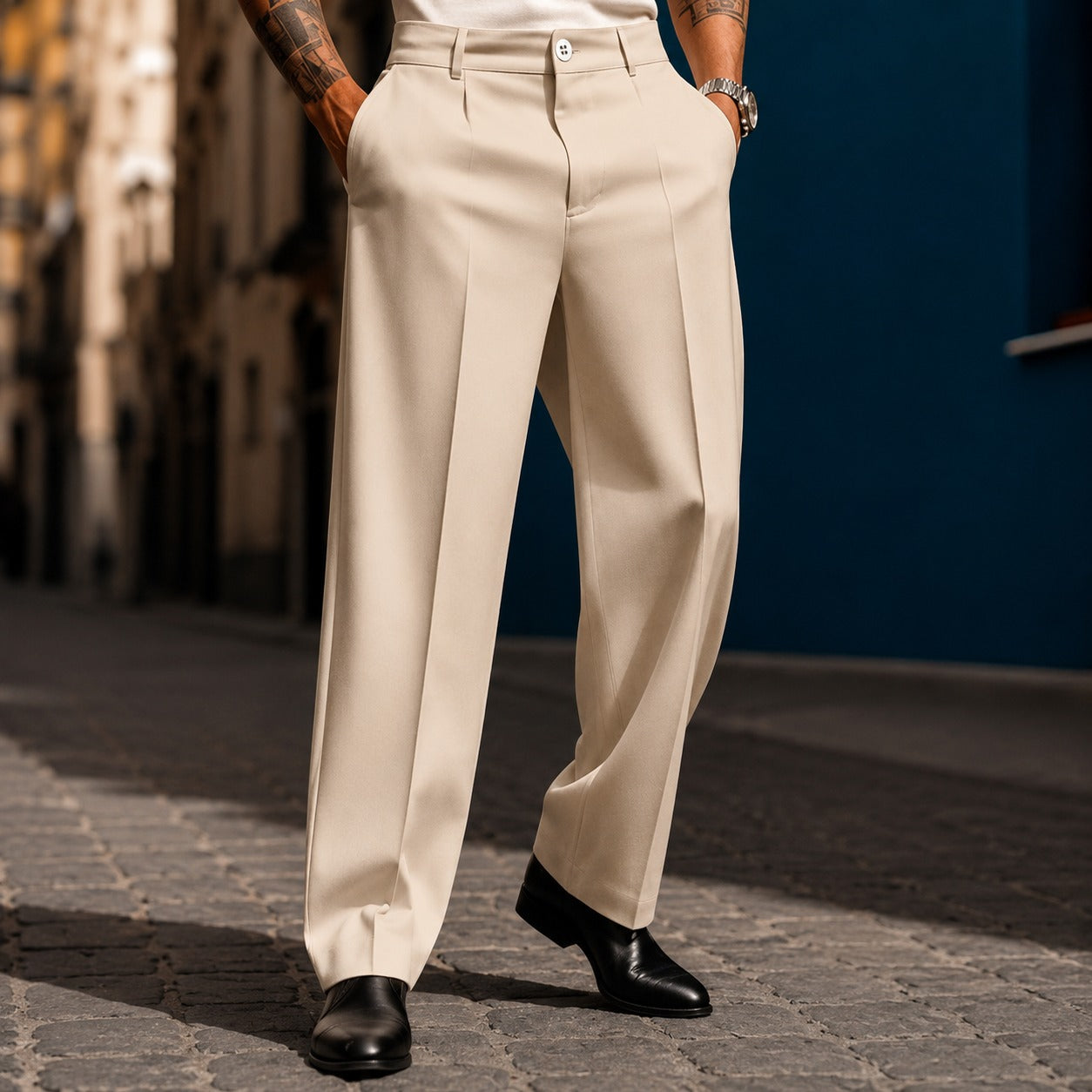 Calça Marcel™ em Alfaiataria Premium com Pregas Frontais / Elegância Discreta Para Produções Bem Alinhadas.
