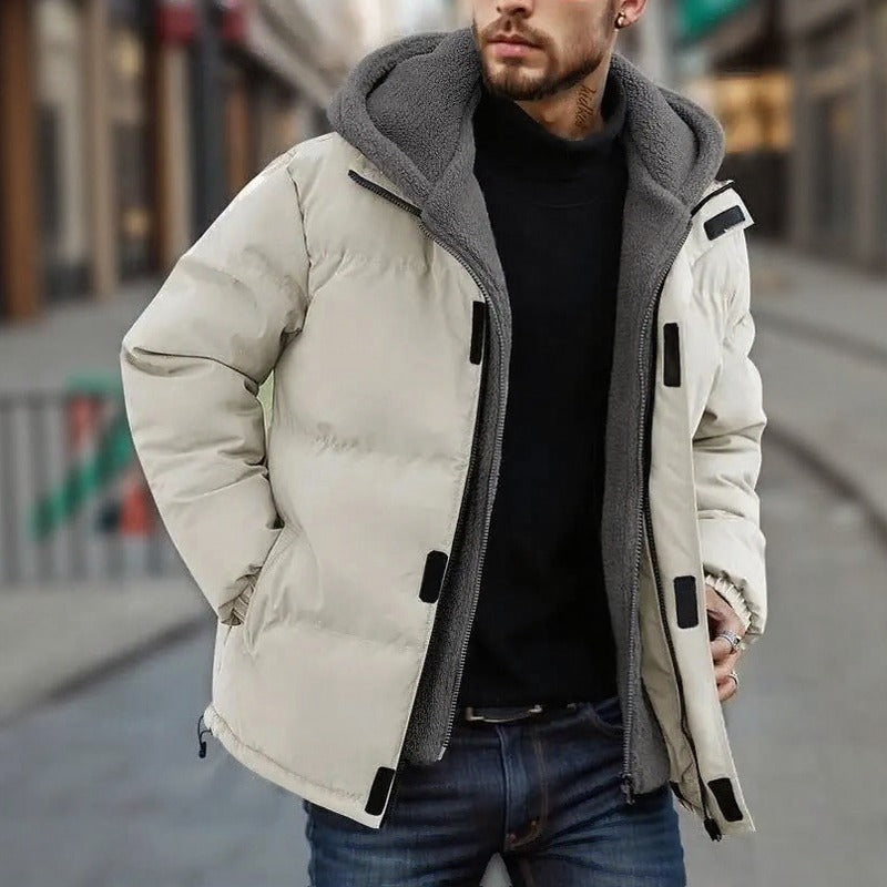 Jaqueta Masculina Raven™ com Puffer Premium e Forro Térmico Peluciado