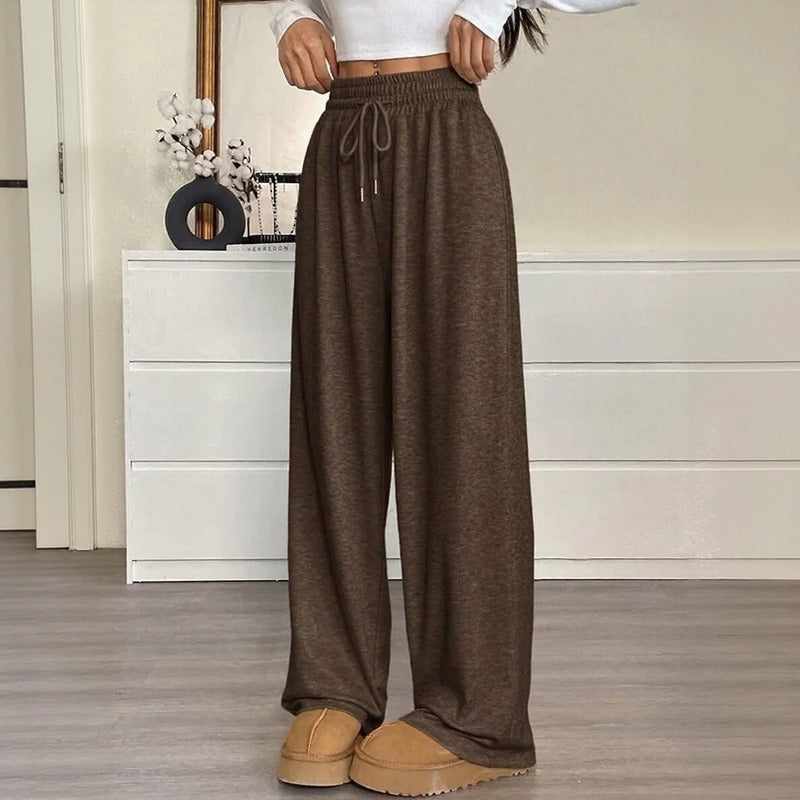 Calça Moletom Luma™ com Cós Ajustável e Modelagem Reta de Caimento Fluido / Conforto Que Acompanha o Corpo sem Perder o Charme