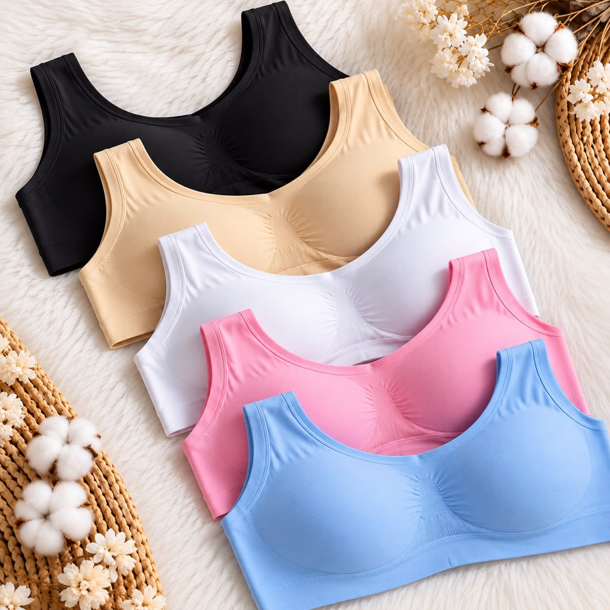 [COMPRE 3 E LEVE 5] Sutiã Comfort360™ Sem Aro com Sustentação Reforçada e Conforto Prolongado