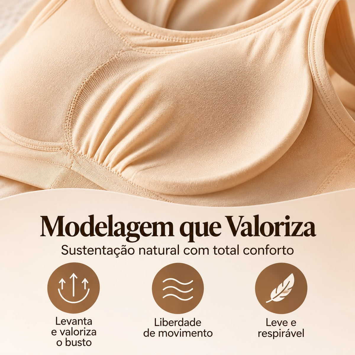 [COMPRE 3 E LEVE 5] Sutiã Comfort360™ Sem Aro com Sustentação Reforçada e Conforto Prolongado