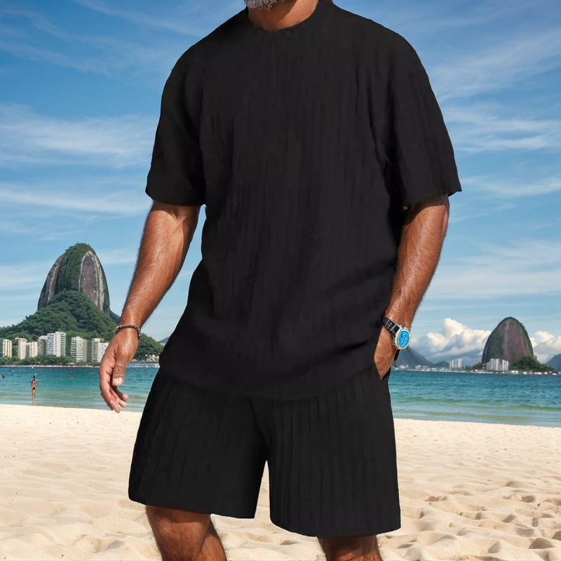 Conjunto Atlas™ em Seda Gelo com Elastano / O Conjunto Definitivo de Camiseta e Shorts para Elasticidade Máxima e Conforto Supremo!