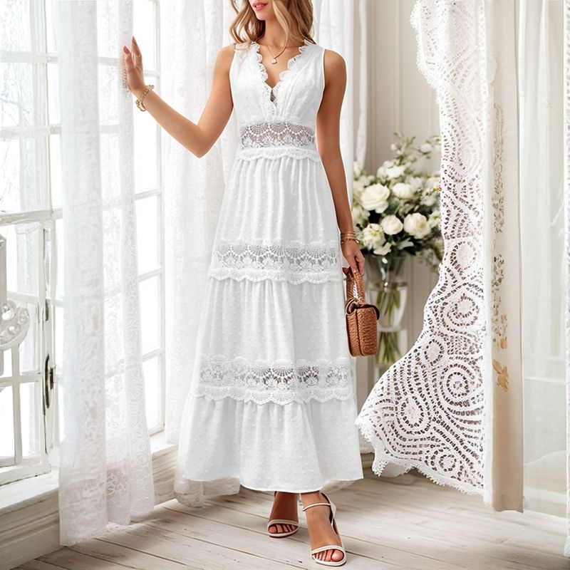 Vestido Florence™ em Estilo Boho Chic com Camadas de Renda / Elegância e Leveza Inspiradas na Moda Gringa Europeia!