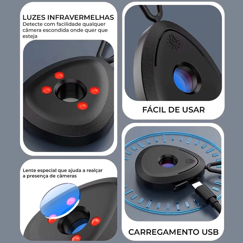 [Compre 1 e Leve 3] Detector de Câmeras Ocultas Modern Lar™ com Tecnologia Infravermelha / Proteja-se de Câmeras Escondidas em Hotéis e Airbnb Antes que Seja Tarde!