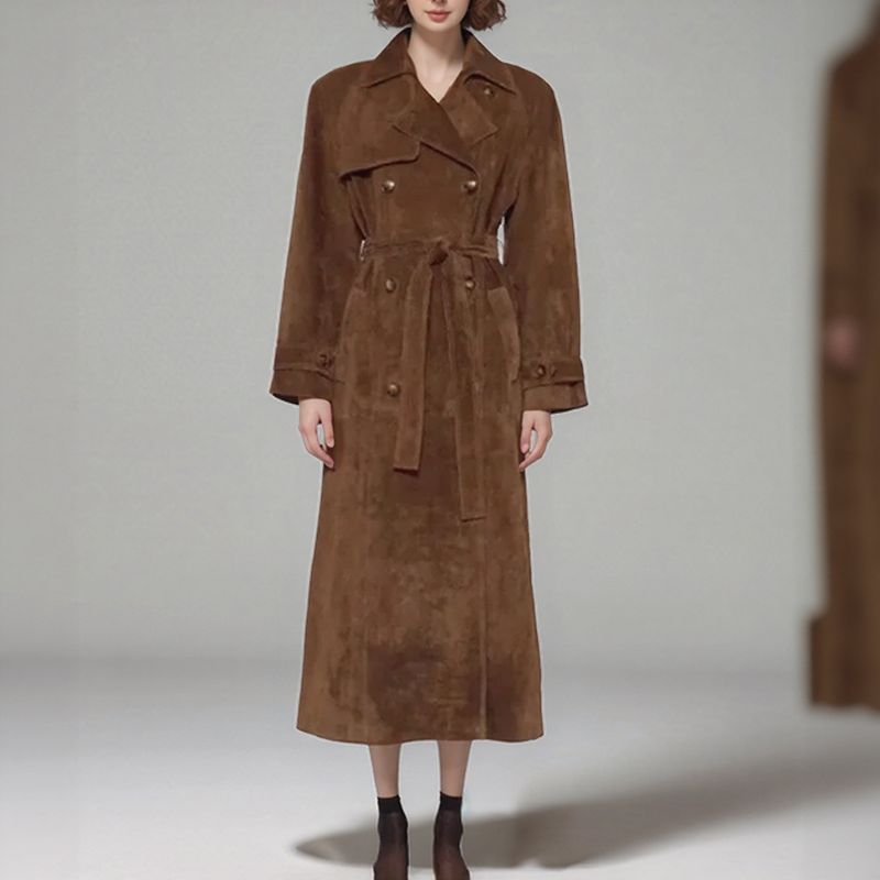 Casaco Giulia™ com Tecido Suede e Design Europeu / Envolva-se em Estilo, Conforto e Poder Feminino!