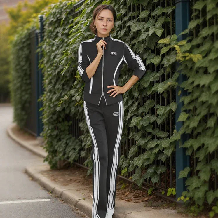 Conjunto Esportivo Bruna™ com Zíper Funcional e Tecido Leve / Praticidade, Estilo e Atitude em Um Só Look!
