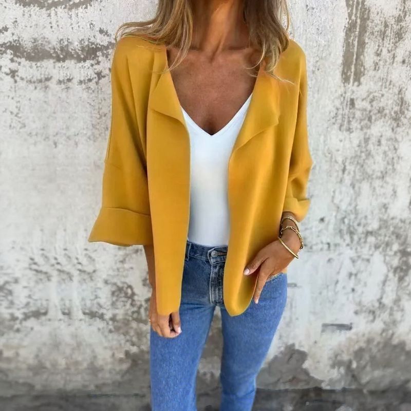 Cardigan Belluno™ Estilo Blazer em Viscose Rústica / Sofisticação Atemporal com Conforto e Charme Artesanal!