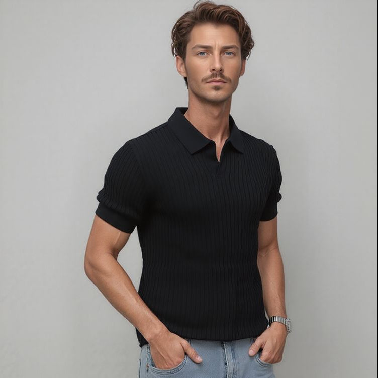 [COMPRE 1, LEVE 2] Polo Ventura™ em Malha Italiana Leve com Gola Minimalista/ Confortável, Sofisticada e Impossível de Ignorar!