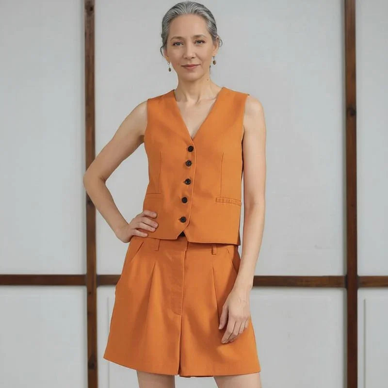 Conjunto Ipanema™ em Alfaiataria Casual de Algodão e Linho Misto / Leve, Chic e Atemporal!