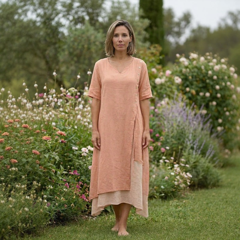 Vestido Miami™ em Viscose Premium com Fenda Lateral Estilizada