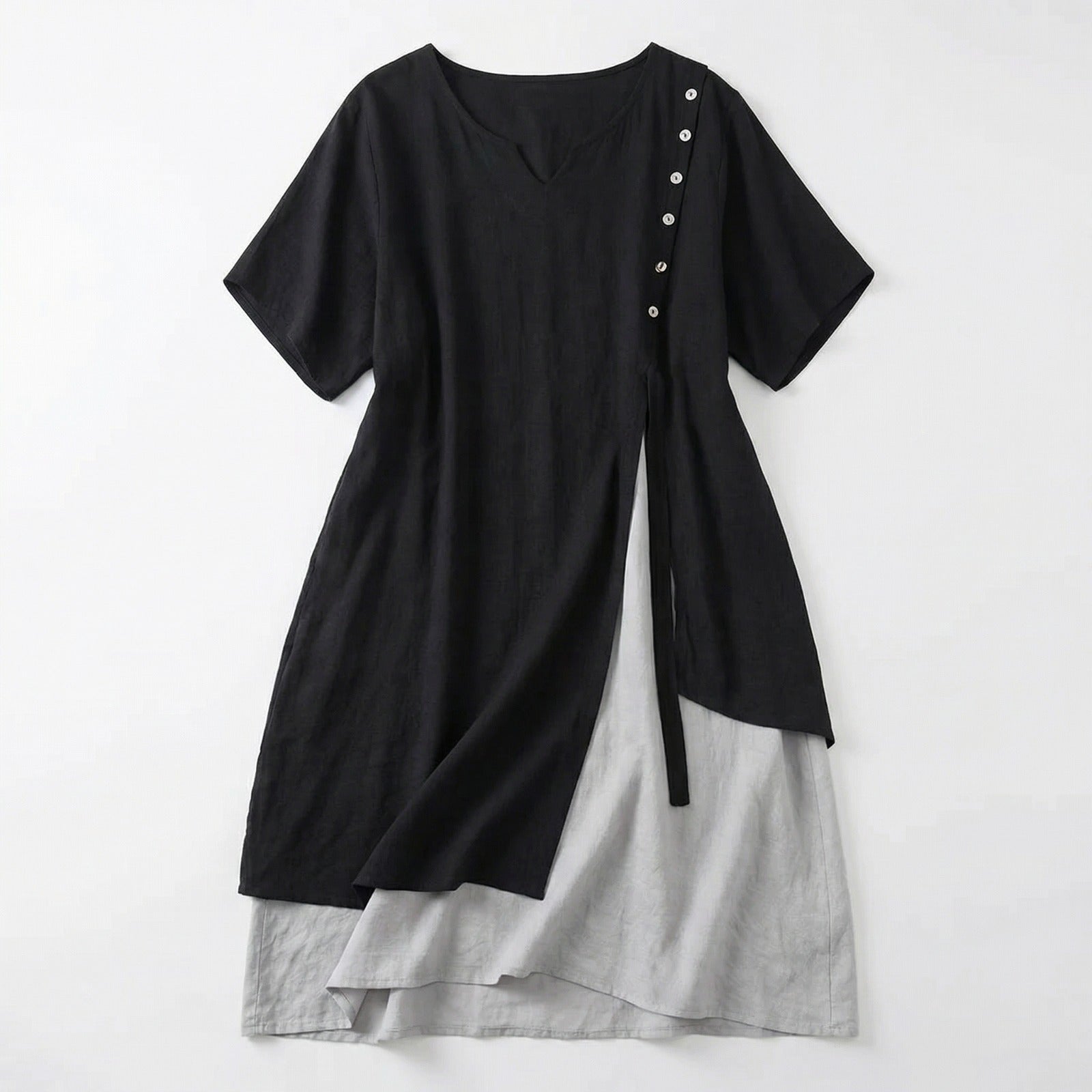 Vestido Miami™ em Viscose Premium com Fenda Lateral Estilizada