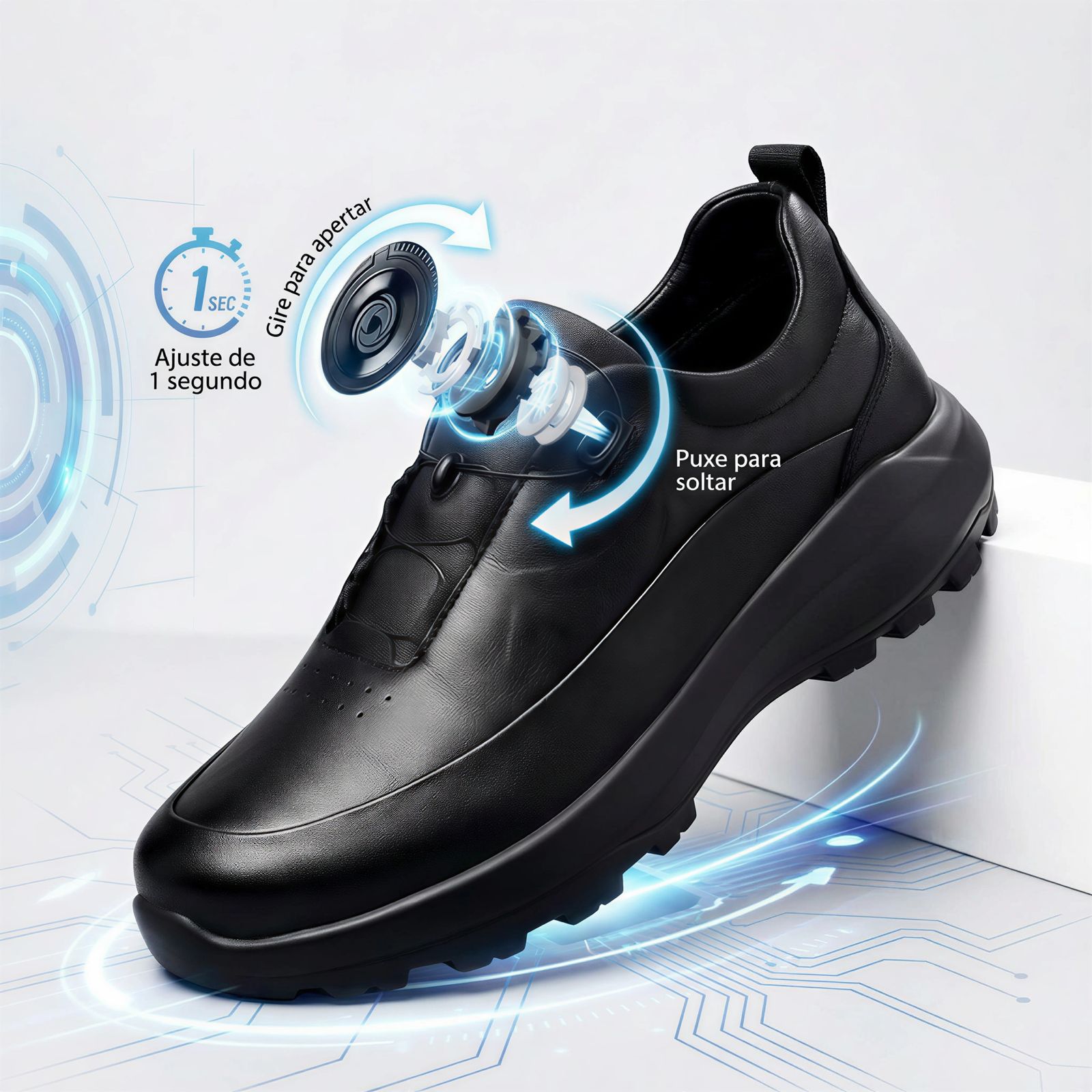 Sapato em Couro Altair™ Sofisticação Absoluta com Estrutura de Alta Resistência