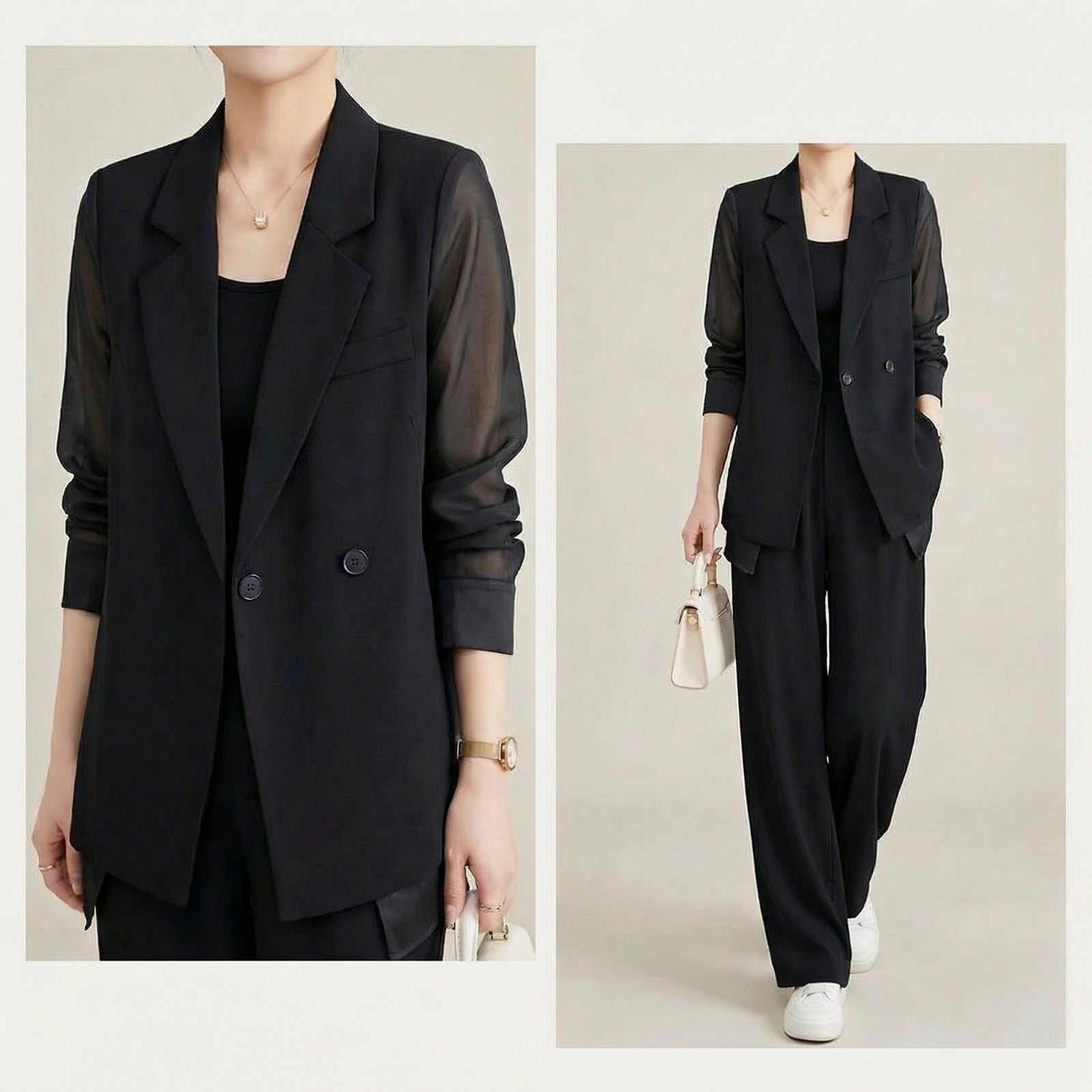 Conjunto Alviera™ com Blazer Sofisticado e Design de Alfaiataria