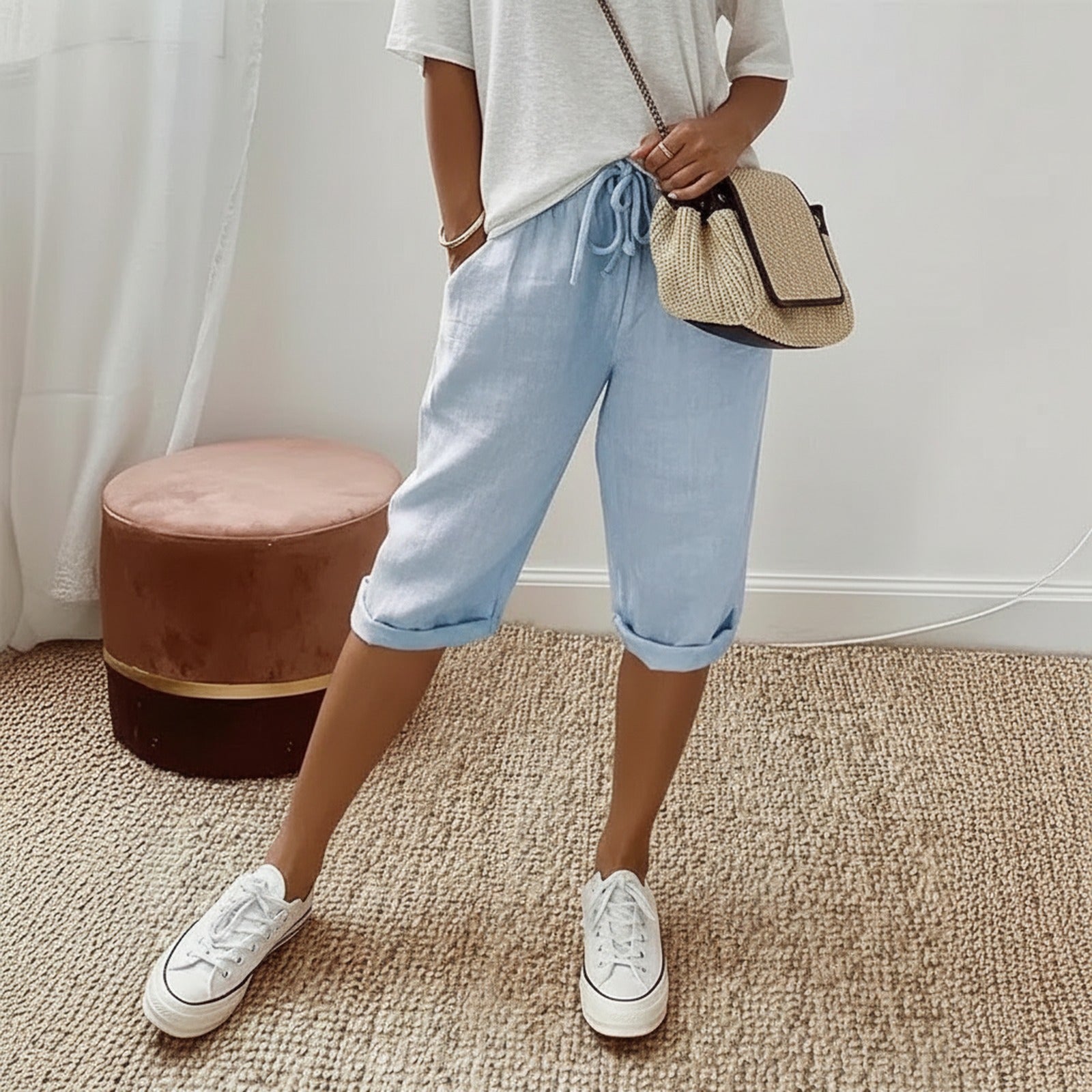 Bermuda Levana™ com Cintura Ajustável e Visual Descomplicado