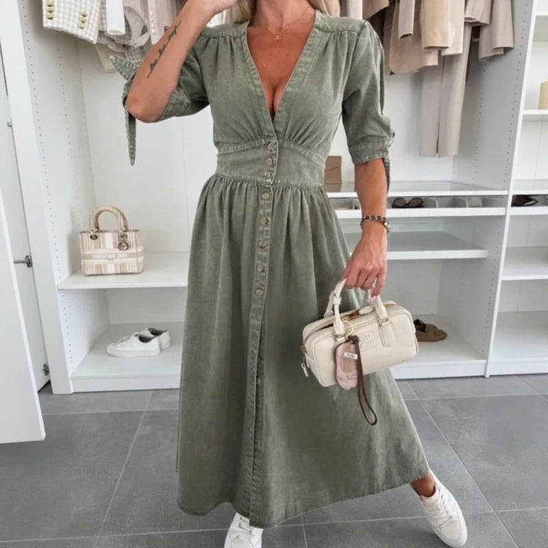 Vestido Solvéra™ com Caimento Impecável e Presença Marcante