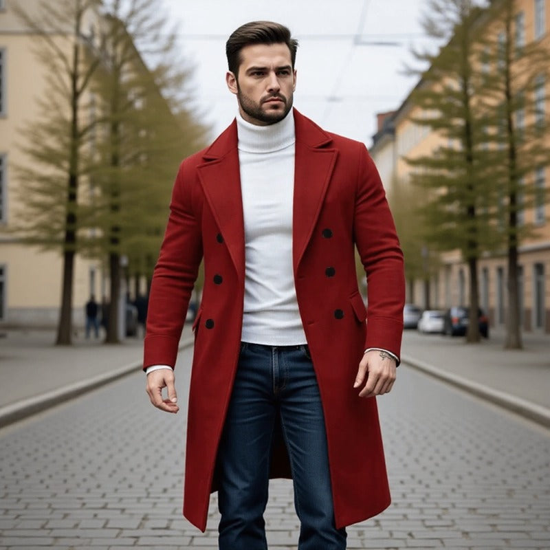 Sobretudo Norvik™ com Estilo Clássico e Elegância Europeia