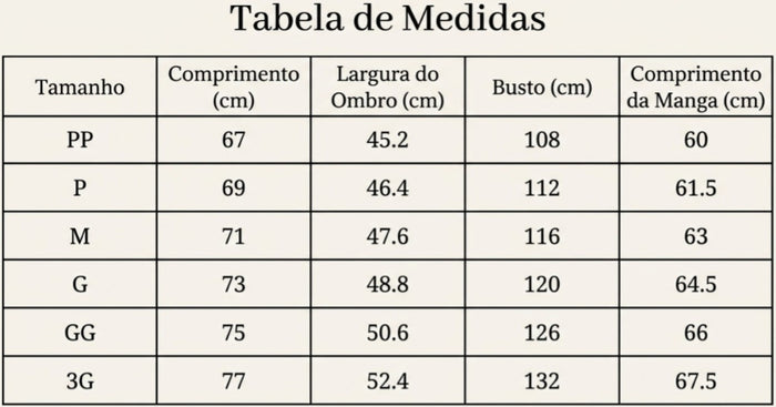Guia de Tamanhos