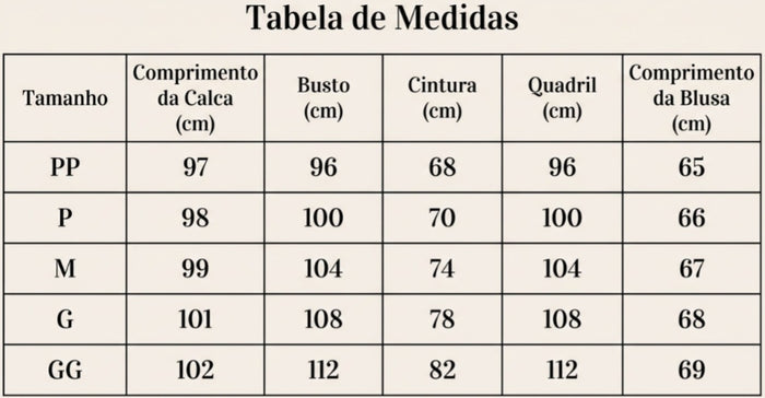 Guia de Tamanhos
