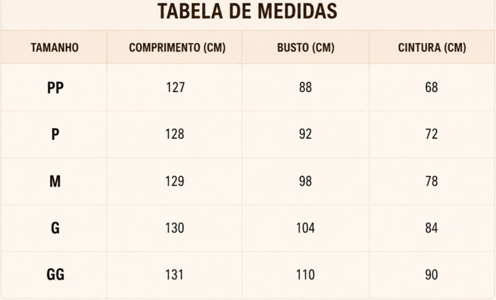 Guia de Tamanhos