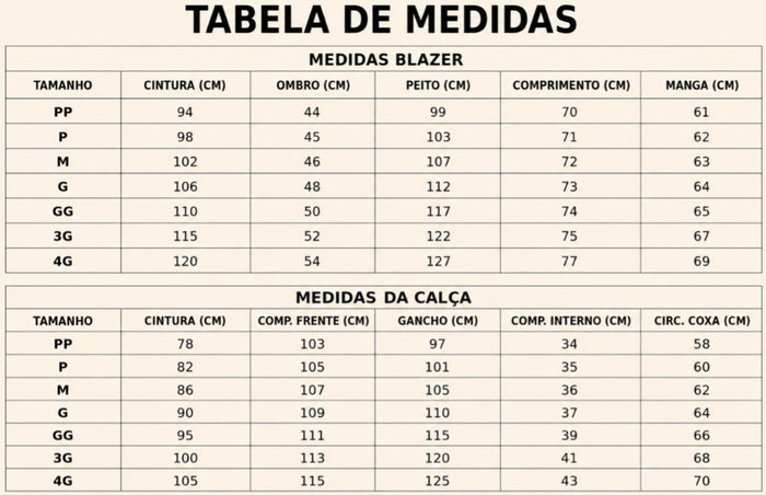 Guia de Tamanhos
