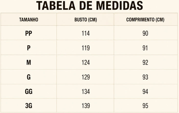 Guia de Tamanhos