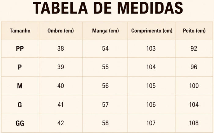 Guia de Tamanhos