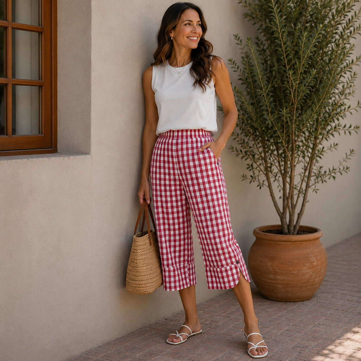 Calça Pantacourt Ravena™ com Caimento Fluido e Conforto Diário