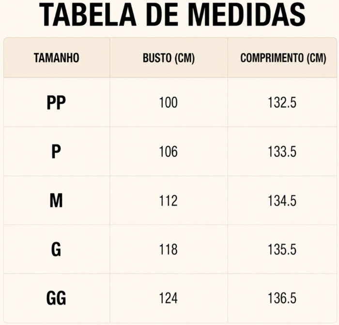 Guia de Tamanhos