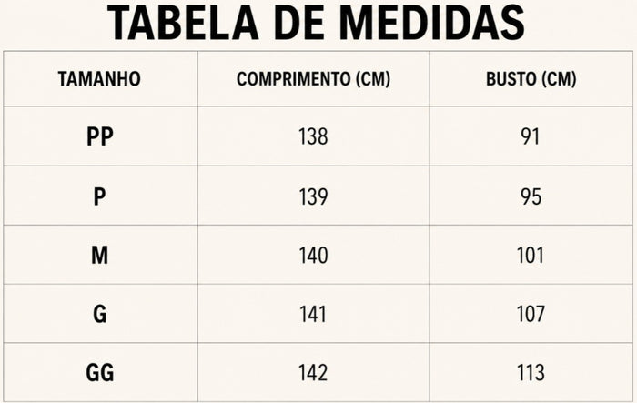 Guia de Tamanhos