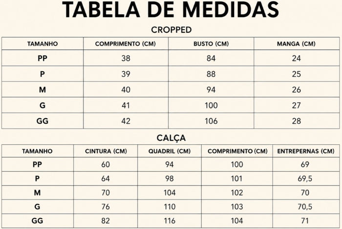 Guia de Tamanhos