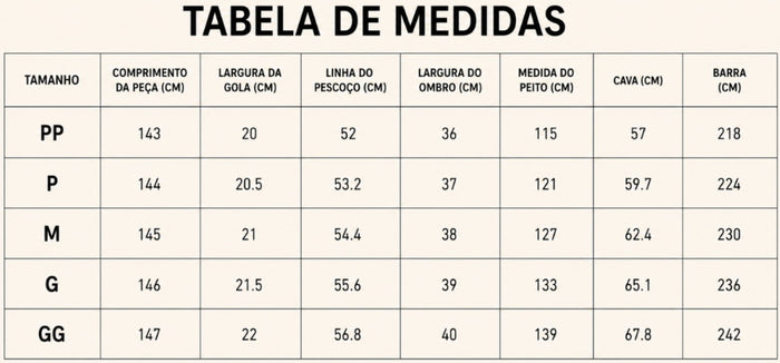 Guia de Tamanhos