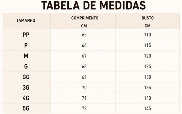 Guia de Tamanhos