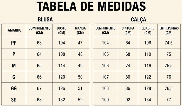 Guia de Tamanhos