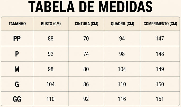 Guia de Tamanhos