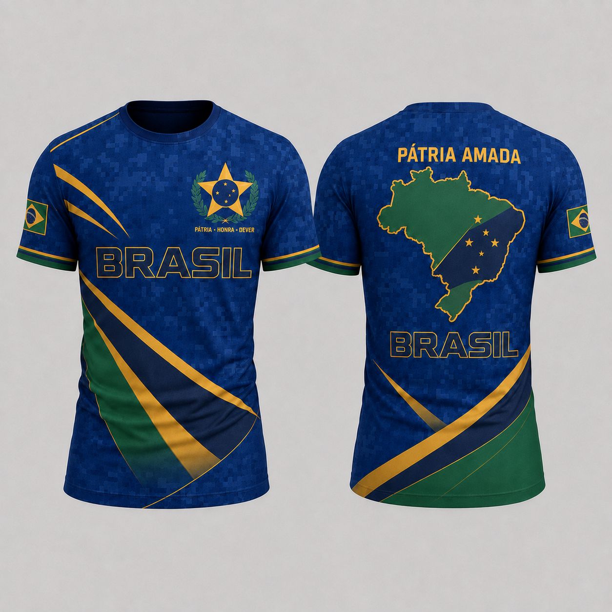 [COMPRE 2 E LEVE 3] Camiseta Patriota™ Manga Curta em Malha Respirável / O Orgulho de Ser Brasileiro em Cada Detalhe